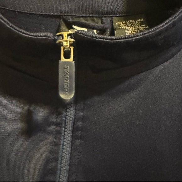 VTG Starter Men Jacket XL Navy Blue Long Sleeve Full Zip‎ Logo Sports * - Picture 3 of 7